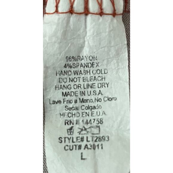 LIME N CHILI LONG SLEEVE, CUT OUT KEYHOLE NECK, WOMENS, L, BURNT ORANGE FLORAL - Picture 10 of 10